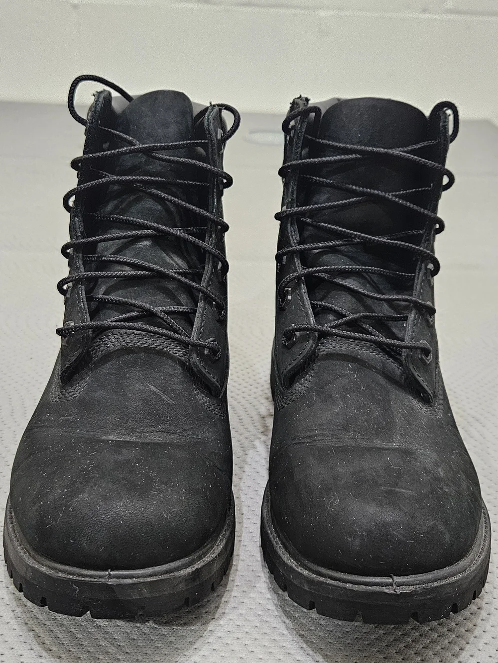 Timberland Boots Linden Woods 6” Black Suede Waterproof Womens Size 8
